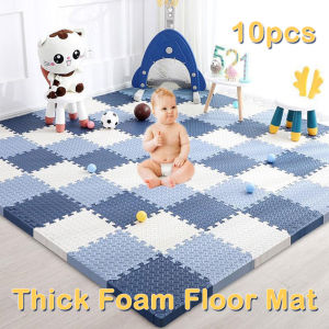 10Pcs Baby Playmat Kids Carpet Waterproof Foam Floor Mat Baby Puzzle Floor Soft Thick Baby Crawling Playmat with Side
