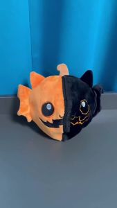Cute Halloween Pumpkin Bat Plush Toy Transformable Stuffed Animal Magical 2-in-1 Kawaii Bat/Pumpkin Hybrid Plushie Gift for Kids
