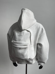 YOULIN | Hoodie with Back Bag Open Front Jacket