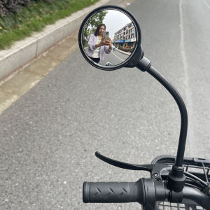 Universal Mountain Bike กระจกมองหลังปรับจักรยานอิเล็กทรอนิกส์กระจกนูนกระจกสะท้อนแสงสําหรับจักรยานไฟฟ้า