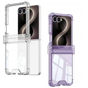 szhaiyu | Four-corner Anti-drop All-inclusive Hinged Transparent Phone Case for Samsung Galaxy Z Flip 8 7 6 5 Flip7 FE Shcokproof Cover