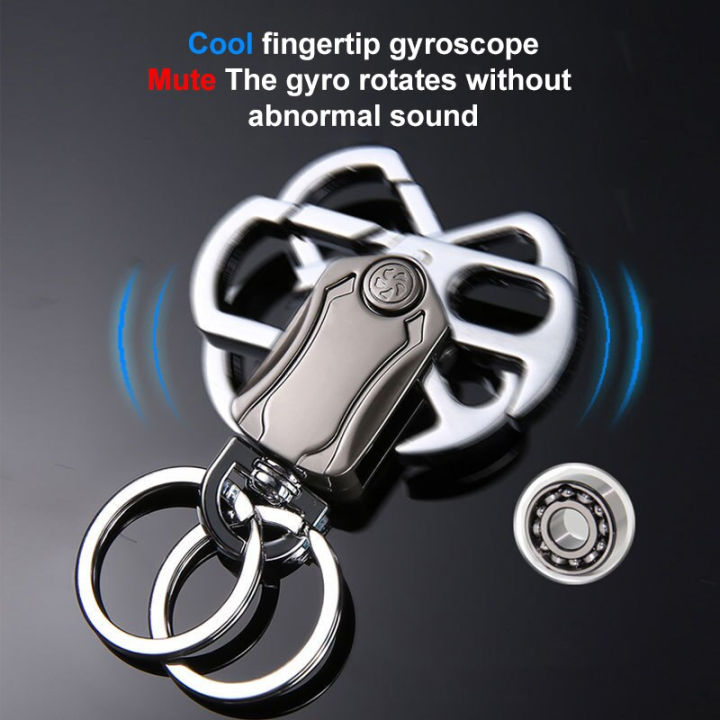 Fidget Cube Keychain Car Key Holder 360 degree Rotating Keyring