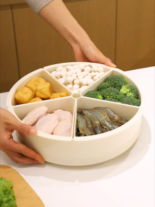 ArtLiving Rotating Tray for Hotpot Dish Preparation CNY Chinese New Year Vegetable Draining Tray