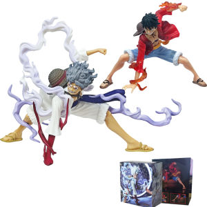 Bandai | One Piece Monkey D. Luffy  Squatting Sun God Luffy Figures Battle Style Figures PVC Model Toy Collectible Ornamen Birthday Gift