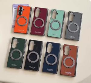 szhaiyu | Shockproof Hinge Protection Leather Case for Samsung Galaxy Z Fold 8 Ultra 7 6 5 4 5G 360 Rotation Bracket Magnet Phone Cover