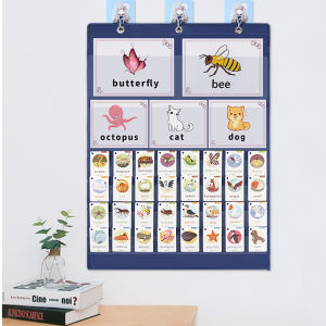 Large Transparent Childrens Alphabet Wall Hanging Bag for Early Education Enlightenment Study Oxford Spinning Material