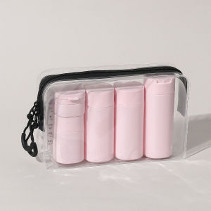 5pcs Multiple Colors Portable Soft Touch Cream Travel Dispenser Bottles Set for Lotion Cleanser Shampoo