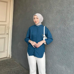 Kemeja Tali Samping Wanita Lengan Panjang Jumbo LD120 & Kemeja Naura Lady Crush Terlaris 2024
