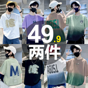 เสื้อยืดแขนสั้นผ้าฝ้ายระบายอากาศได้ดีสำหรับเด็กชาย ฤดูร้อน 2025 ทรงหลวม เสื้อผ้าเด็กชาย แฟชั่นลำลอง เสื้อผ้าเด็กชาย