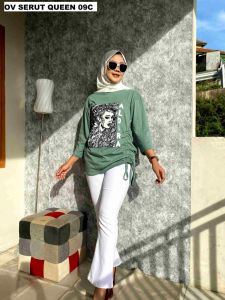 kaos serut samping aldira atasan wanita / kaos serut tali / kaos atasan wanita banyak warna / kaos six dairy terbaru