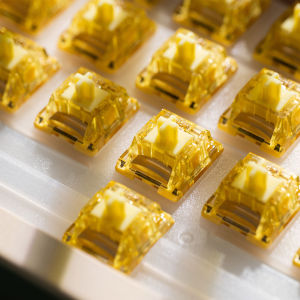 Akko V5 Pro Kem Vàng Switch 5-Pin 50gf Tuyến Tính Bàn Phím Cơ Chuyển Đổi Tương Thích Với Cherry MX Thocky Nhà Máy Lubed