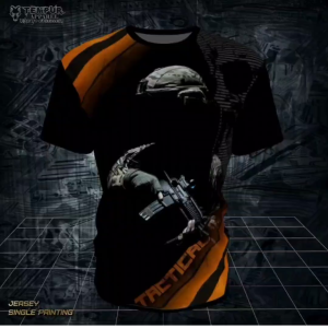 Kaos Tactical lengan pendek - motif depan Single Print