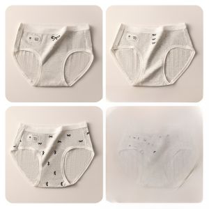 Miiow | Antibacterial Pure Cotton Triangle Panties Womens Seamless Comfortable Briefs Sweet Cute Underwear Mid Waist Cotton Lining