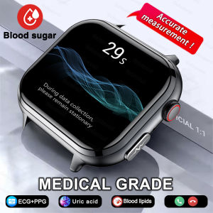 2025New Medical Grade Smart Watch Men Gift ECG+PPG Blood Glucose Watches Blood lipids uric acid BP Health Smartwatch