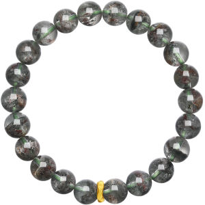 Wealth Attracting & Luck Changing Green Ghost Crystal Bead Bracelet
