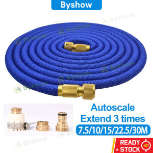 Byshow Magic Hose High Pressure Hose Pipe Garden Watering Sprinkler System Car Wash Flexible Hose Telescopic Connector Irrigation Hose Expandable Outdoor Hos Paip Cuci Kereta Getah Paip Pencuci Kereta