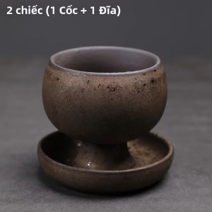 2 Cốc Cà Phê Bằng Gốm Sứ 150Ml Có Đĩa Và Thiết Kế Nắp Sáng Tạo Cốc Trà Có Thể Tái Sử Dụng Cho Nhà Hàng Tại Nhà Tiệc Tùng - Quà Tặng Cho Những Người Yêu Cà Phê Ngày Của Cha Ngày Của Mẹ