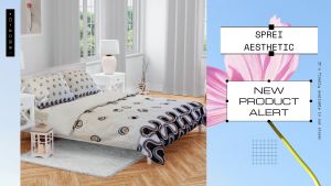 sprei 90x200-200x200 minimalis aesthetic. tinggi 20cm