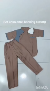 AliMaMa - SET KOKO ANAK KANCING SERONG - Pakaian Baju Celana Setelan Peci Kokoh Kurta Kids Medan
