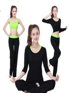 ชุดโยคะสตรี Modal แฟชั่นฤดูใบไม้ผลิและฤดูร้อน กางเกงขายาว เซ็ตสามชิ้น เสื้อผ้าออกกำลังกายสไตล์เกาหลี กระชับสัดส่วน
