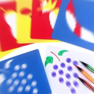 Painting Rulers 6PCS/Set Cartoon Style Hollow Out Drawing Template Random Color Drawing Stencil Washable Art Stationery Gift ZYF