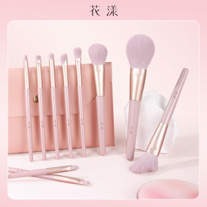 ชุดแปรงแต่งหน้า 10 ชิ้น ฮัวหยาง โรส สำหรับแต่งตา ปัดแก้ม ปิดรอยคล้ำ ไฮไลท์เตอร์ อุปกรณ์เสริมความงามครบครัน สำหรับแต่งหน้า