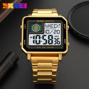 Fashionable Night Light Mens Stopwatch Countdown Date Domestic Waterproof Electronic Watch Skmei Domestic Alloy Stainless Steel Band