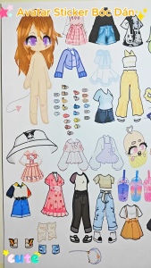 (87B)Bộ Avatar Sticker đồ chơi bóc dán sách tương tác cho bé vừa học vừa chơi