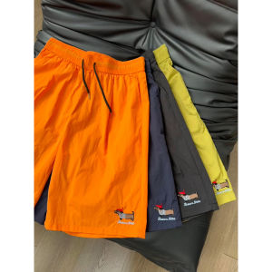 Quần Short Thể Thao Thường Ngày Mùa Hè Cho Nam Và Nữ Dopaamine Pink Sausage Dog Embroidery Quần Ngắn Mỏng Nhanh Khô Quần Đi Biển