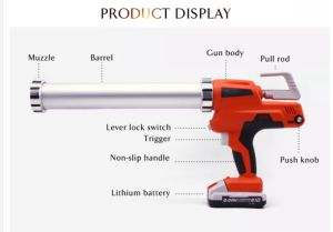 {SG In-Stock}21V Electric Caulking Gun Professional Cordless Caulk Gun for Caulking Filling Sealing with 1 Battery and 1 Charger {SG Physical Store Warranty and Free Delivery}