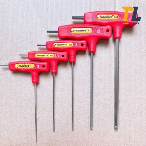 Lục giác bi cán đỏ chữ T Standard đủ size 2mm 2.5mm 3mm 4mm 5mm