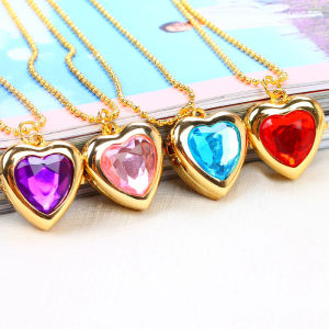 Đồng hồ đeo tay hình trái tim lật hoạt hình trẻ em đáng yêu với chuyển động thạch anh Mặt dây chuyền vòng cổ chống nước cho bé gái