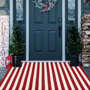 VIKAMA Luxury Minimalist Christmas Rug - Soft Festive Carpet for Living Room Bedroom Entryway & Outdoor Home Decor