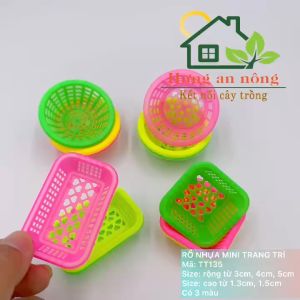 TT135 - mô hình rổ nhựa mini trang trí tiệc nhà búp bê - nhớ xem phần mô tả