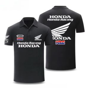 Honda | Honda Mens and Womens POLO Shirts Summer Design Sense Business T-Shirt Racing Motorcycle Short Sleeve Spring and Autumn Top
