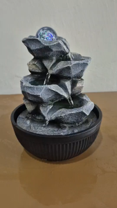 น้ำพุตั้งโต๊ะ น้ำตกจำลอง รหัสสินค้า7233190L อ่างน้ำพุแต่งบ้านเสริมฮวงจุ้ย แต่งโต๊ะทำงานเรียกทรัพย์