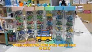 HOMIE Tube Mounted Mini pull-back car (6 in 1)/Random assorted colors and styles per tube Small Cars