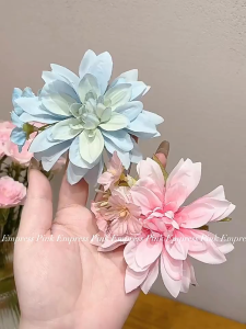 2025 New Pink Flower Hairpin Female High-end Bangs Clip Photo-taking Atmosphere Hair Accessories