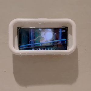 Bathroom Phone Holder Waterproof Shower Phone Case Rotatable Wall Mount Phone Holder Anti-fog Touch Screen For Phone