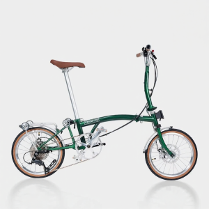 CRANSTON | Adult Lightweight Portable Retro 3-Fold Disc Brake Bicycle 16inch 9-Speed