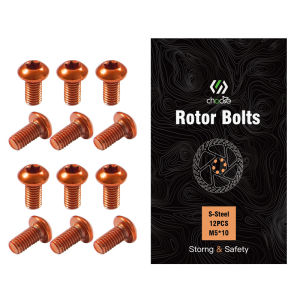 Chooee Bicycle Brakes Rotors Bolt Steel M5x10mm Rorors Screws Bike Brake Disc Brake Rotor Bolts 12pcs
