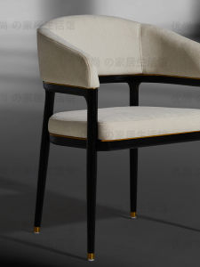 Designer Style White Ash Wood Dining Chair Comfortable Backrest Villa Use High End Luxury Home Use Restaurant Hotel Seating