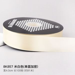 Ruy Băng Satin Dày Chất Lượng Cao Màu Trắng Sữa Trang Trí Thắt Nút Bướm Bao Bì Quà Tặng Chất Liệu Vải DIY Thủ Công