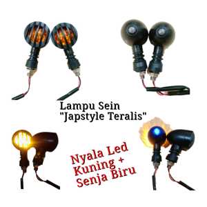 sein JAPSTYLE teralis/sein LED W175/Nyala LED kuning +senja Biru ( harga sepasang)