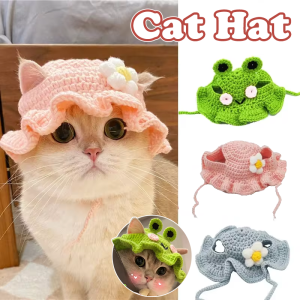 Pet Knitted Hat Cat Cap Puppy Beanie Soft Warm Costume Holiday Photo Props