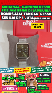 Jam Tangan Expedition Pria Original 6855M & Stainless Steel