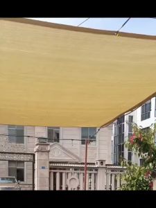 Yellow 80% Shade Cloth Balcony Fence Privacy Screen Cover Sun Shade Net Greenhouse Plants Sunshade Sail Tent Roof Sunblock Mesh Net Netting for Canopy Patio Backyard Porch Awning