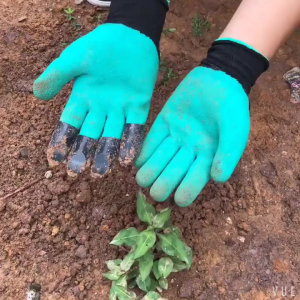 Găng Tay Làm Vườn Có Móng Vuốt Độ Bền Cao Chống Thấm Nước Đào Xới Đất Dễ Vệ Sinh