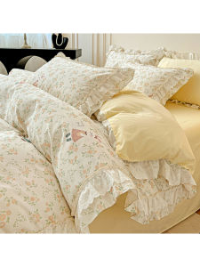 ชุดผ้าห่มผู้หญิงสไตล์เกาหลี ผ้าฝ้ายแท้ ลายการ์ตูนน่ารัก ชุดผ้าห่มสองชั้น ชุดผ้าห่มผู้หญิง ชุดผ้าห่มผู้หญิง