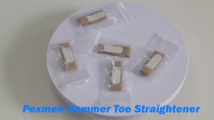 Pexmen 1/2/5Pcs Hammer Toe Straightener Hammertoe Splints Toe Cushioned Bandages for Broken Crooked and Overlapping Toes